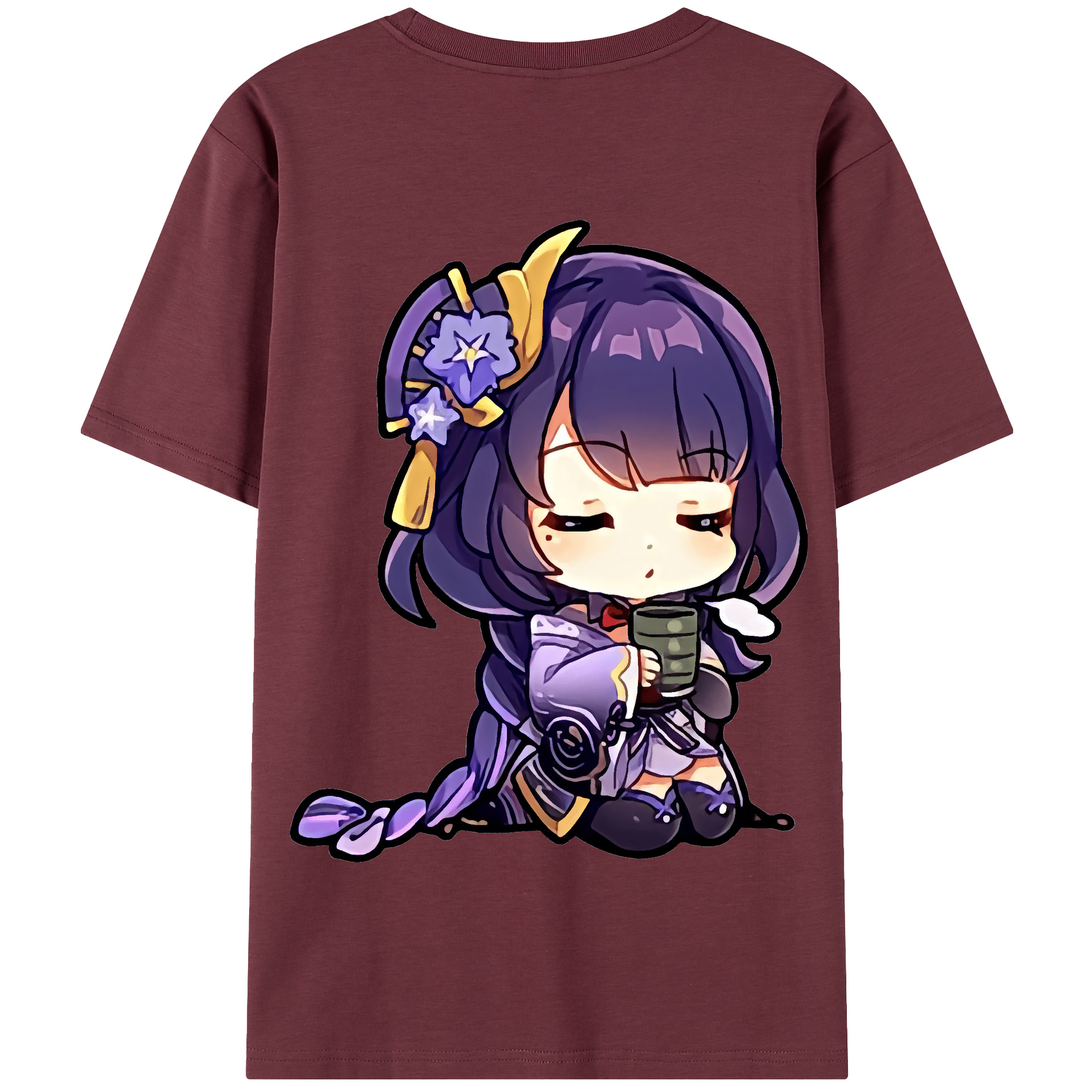 げんし神 雷電将軍 らいでんしょうぐん genshin Raiden Shogun 綿100％半袖Tシャツ（背面プリント）